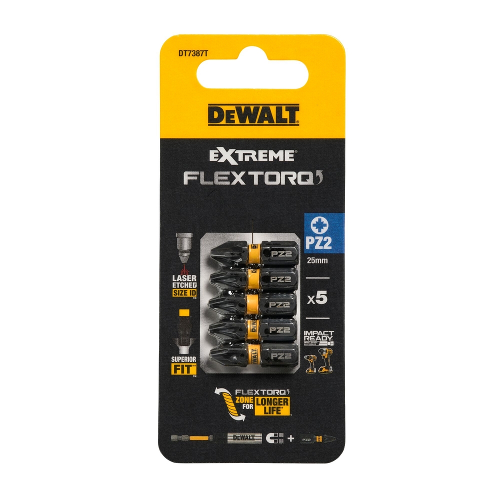 Embout impact-torsion 25 mm PZ2 - DT7387T-QZ - DEWALT
