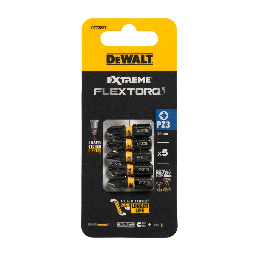 Embout impact-torsion 25 mm PZ3 - DT7388T-QZ - DEWALT