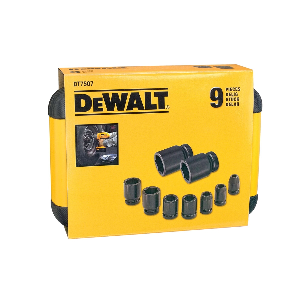 Coffret de 8 douilles à choc 10, 13, 15, 17, 19, 22, 24, 27 + adaptateur - DT7507-QZ - DEWALT