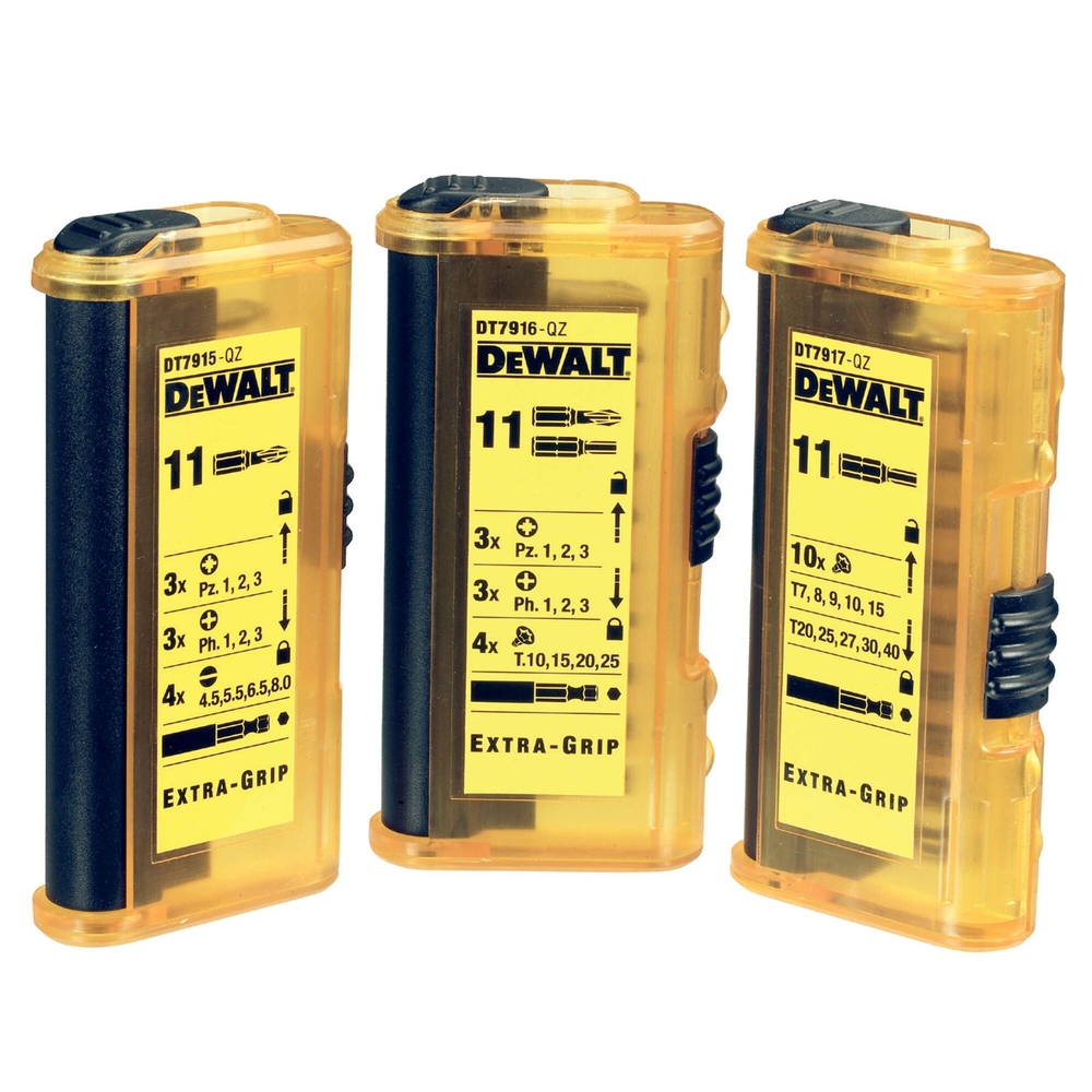 Coffret de vissage 11 pièces avec embouts + porte-embouts magnétique - DT7915-QZ - DEWALT