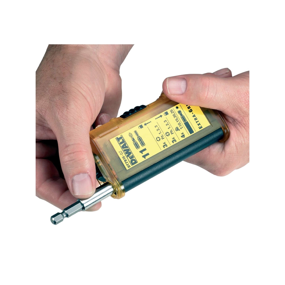 Coffret de vissage 11 pièces avec embouts + porte-embouts magnétique - DT7916-QZ - DEWALT