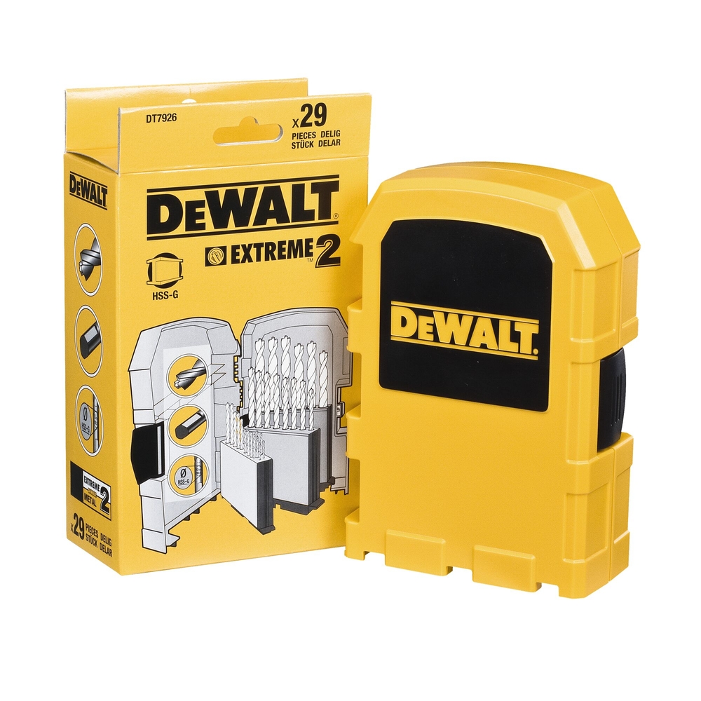 Coffret plastique de 29 forets métal HSS-G Extreme - DT7926-XJ - DEWALT