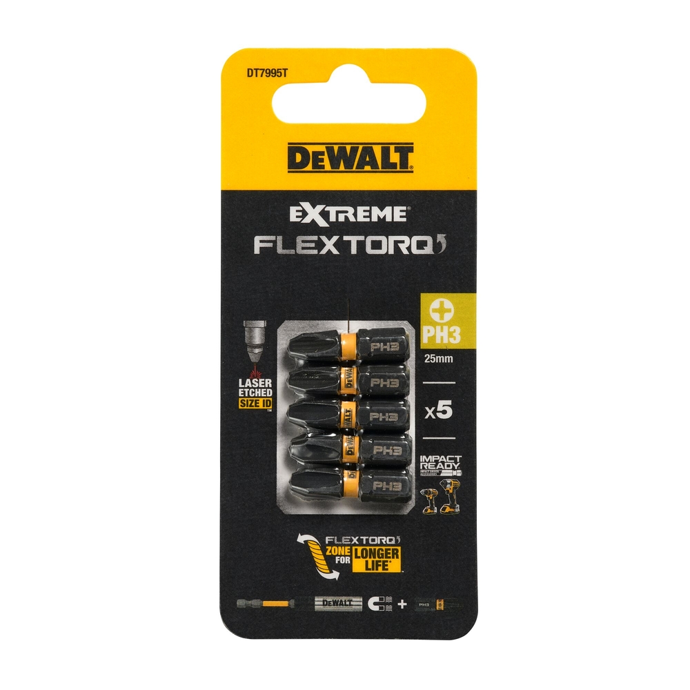 Embout impact-torsion 25 mm PH3 - DT7995T-QZ - DEWALT