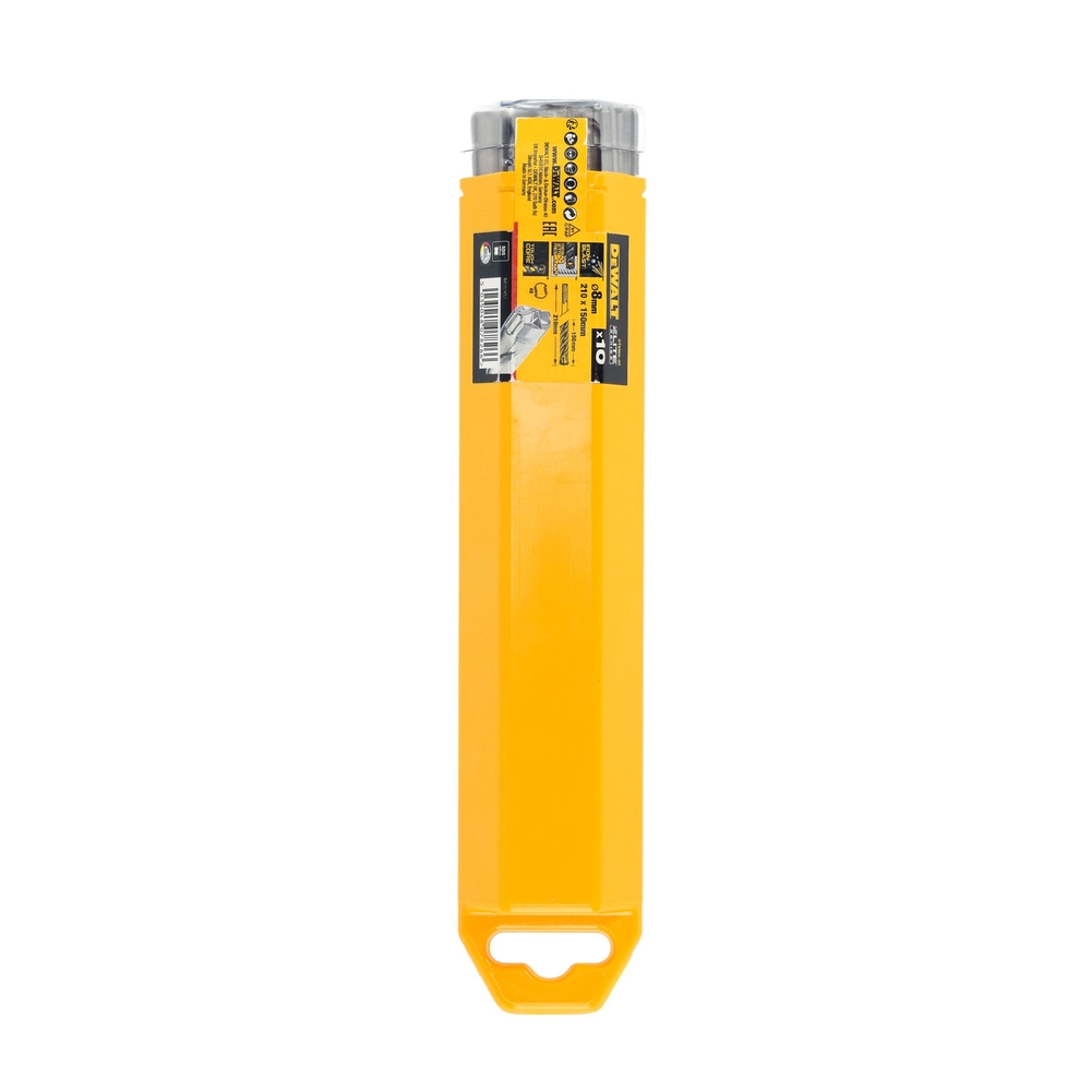 Foret béton SDS-Plus carbure XLR 4 taillants par 10 pièces 8 x 150 x 210 mm - DT8966-QZ - DEWALT