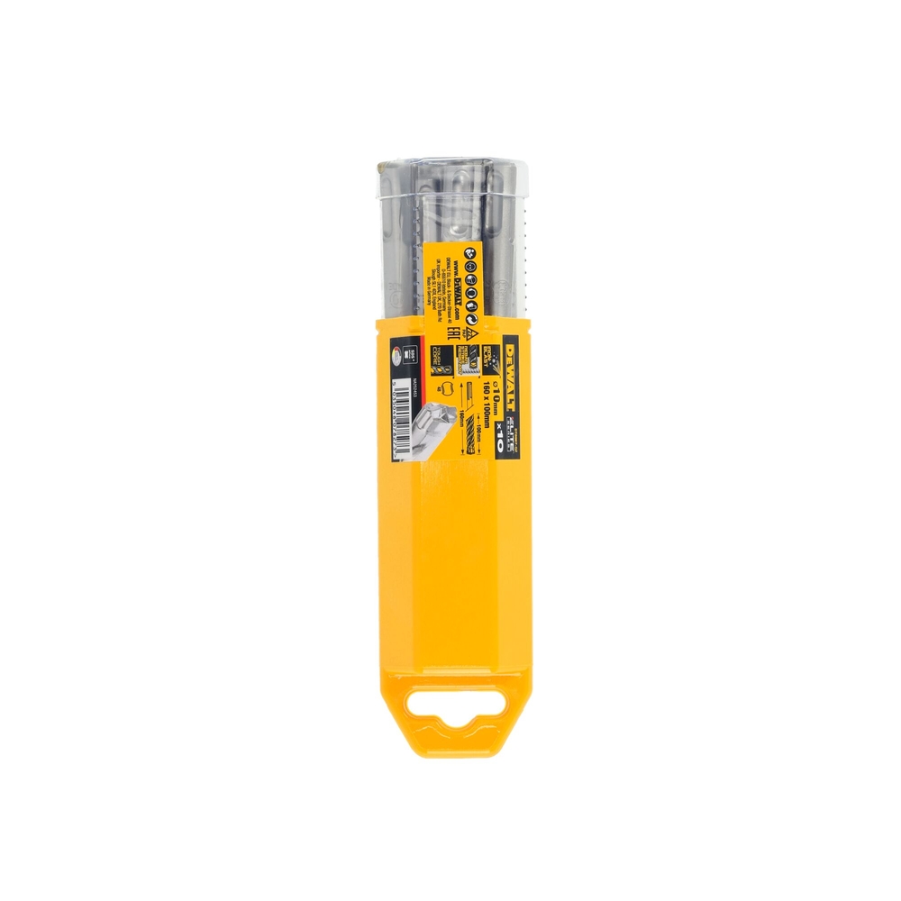 Foret béton SDS-Plus carbure XLR 4 taillants par 10 pièces 10 x 100 x 160 mm - DT8967-QZ - DEWALT