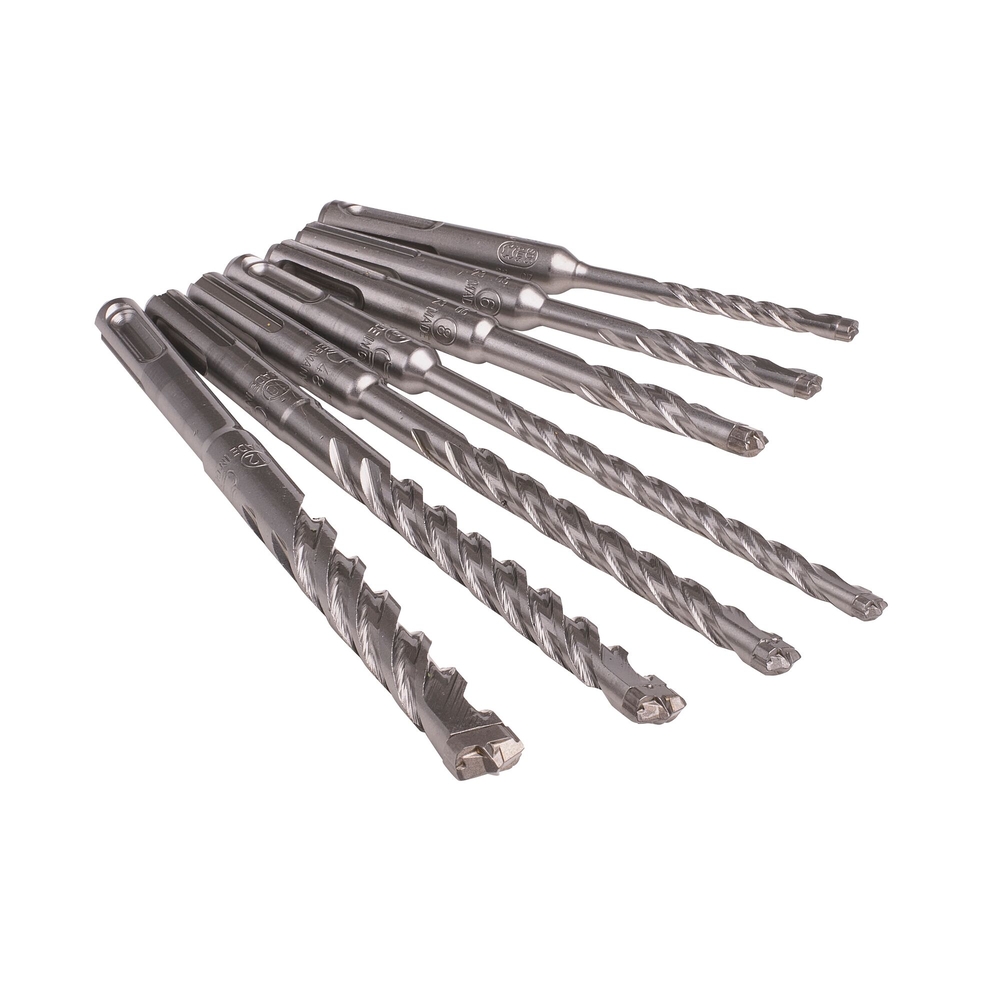 Coffret de 7 forets SDS-Plus carbure XLR diamètre : 5, 6 (x2), 8 (x2), 10, 12 mm - DT8976-QZ - DEWALT