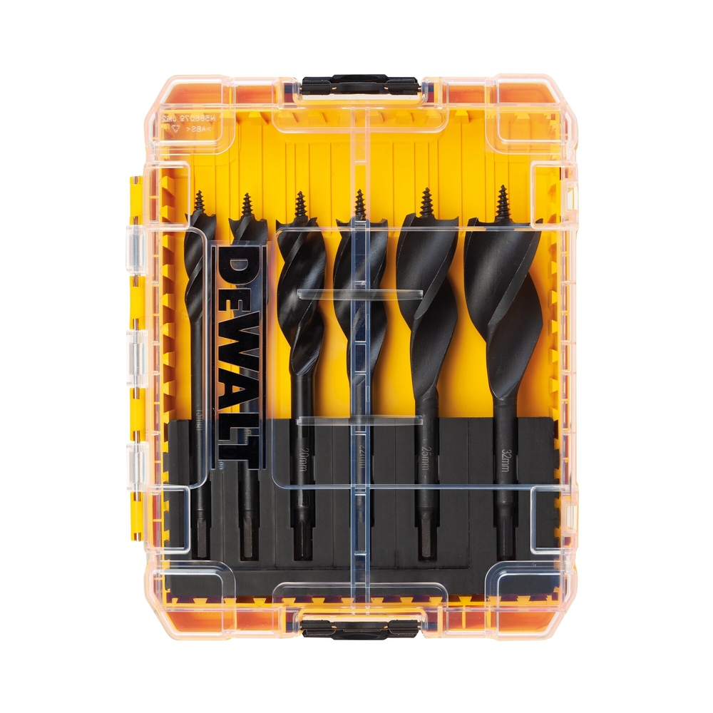 Coffret TOUGHCASE de 6 mèches à bois 3 pointes Extreme - DT90238-QZ - DEWALT