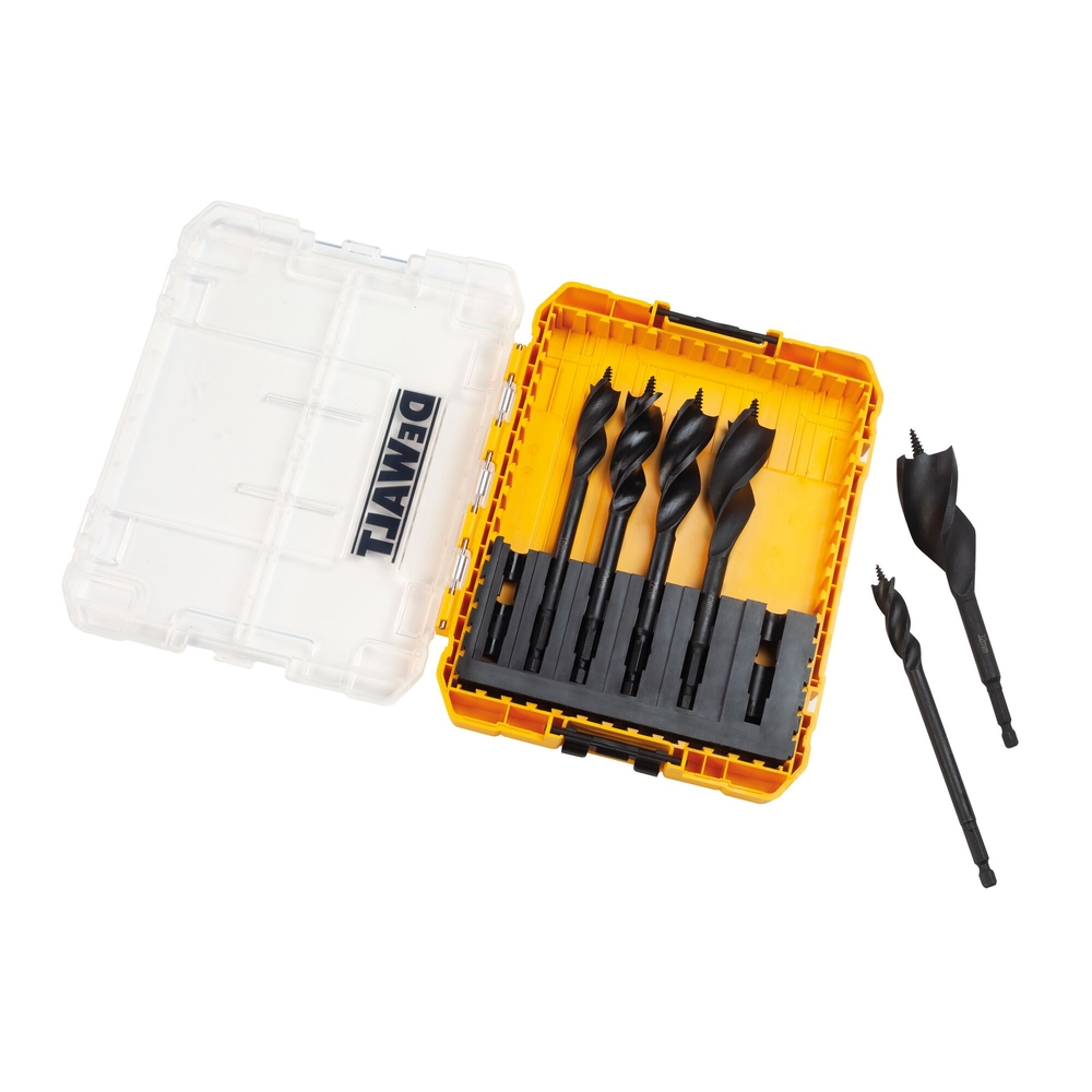 Coffret TOUGHCASE de 6 mèches à bois 3 pointes Extreme - DT90238-QZ - DEWALT