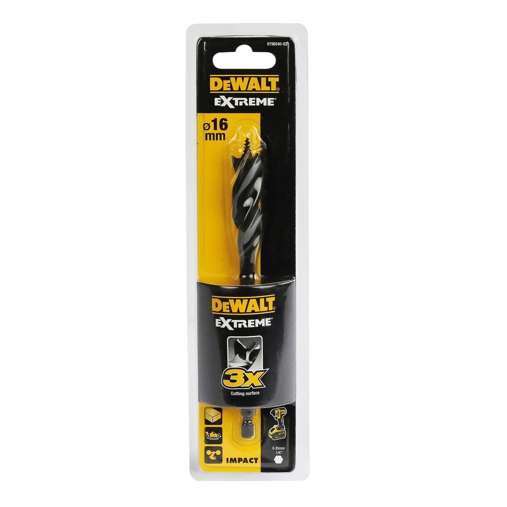 Mèche à bois 3 pointes Extreme 16 x 152 mm - DT90240-QZ - DEWALT