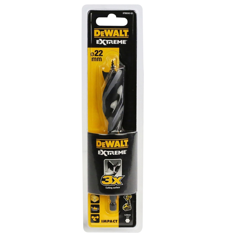 Mèche à bois 3 pointes Extreme 22 x 152 mm - DT90242-QZ - DEWALT