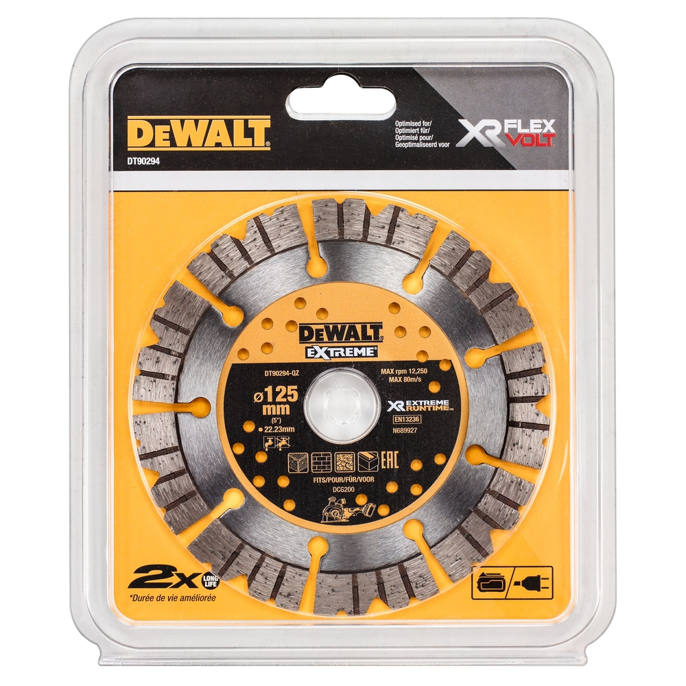 Disque béton Extreme Runtime pour rainureuse 125 x 22,2 mm - DT90294-QZ - DEWALT