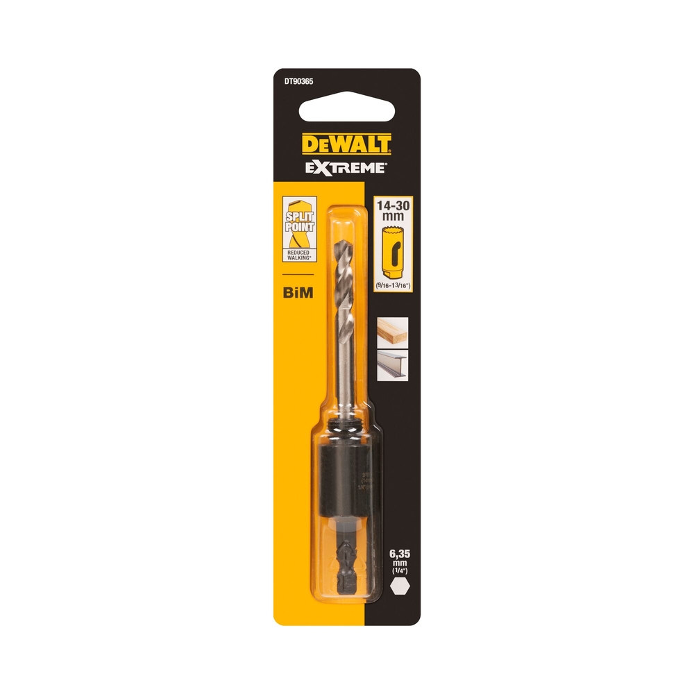 Axe pour scies cloches 14 à 30 mm (mandrins de 6,35 mm)  - DT90365-QZ - DEWALT