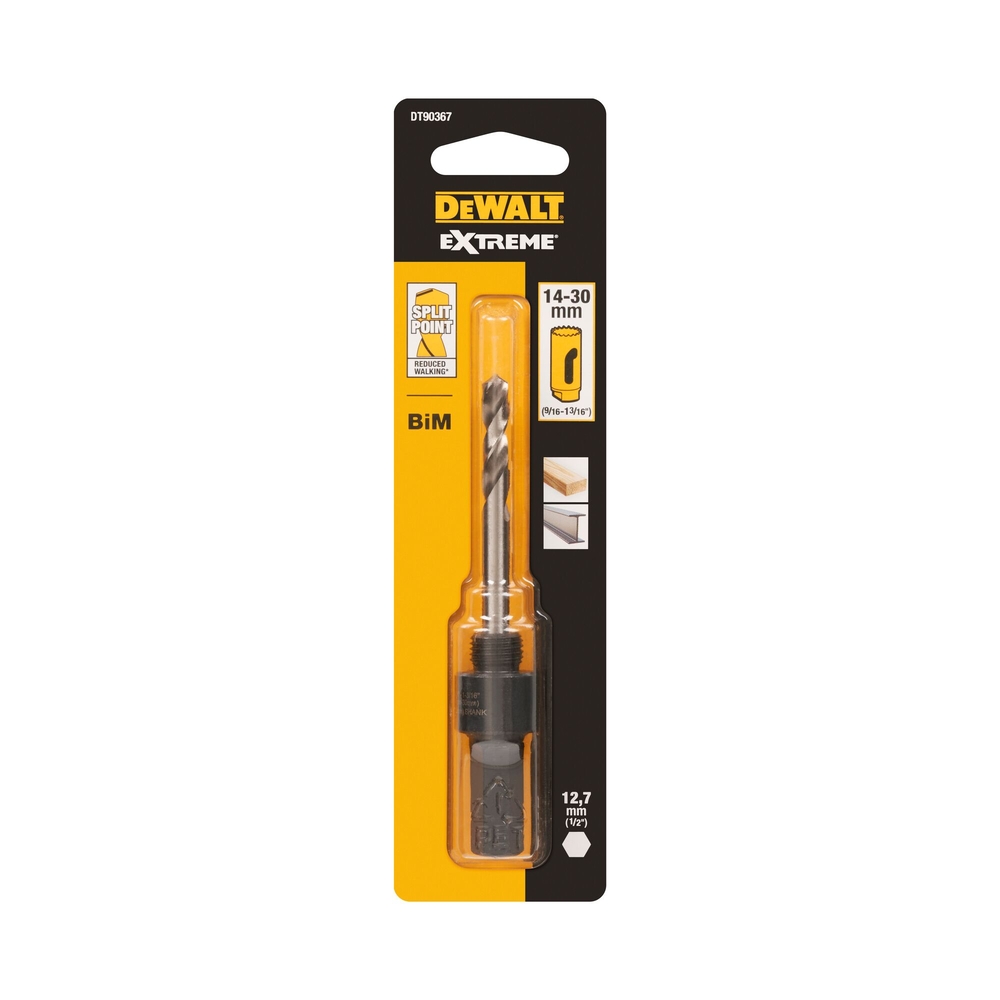 Axe pour scies cloches 14 à 30 mm (mandrins de 13 mm)  - DT90367-QZ - DEWALT