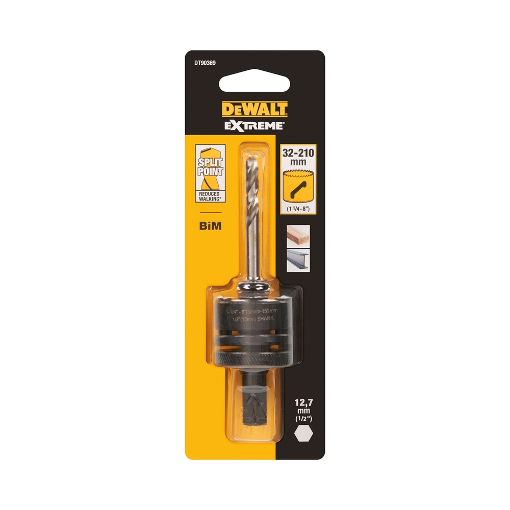 Axe pour scies cloches 32 à 210 mm (mandrins de 13 mm)  - DT90369-QZ - DEWALT