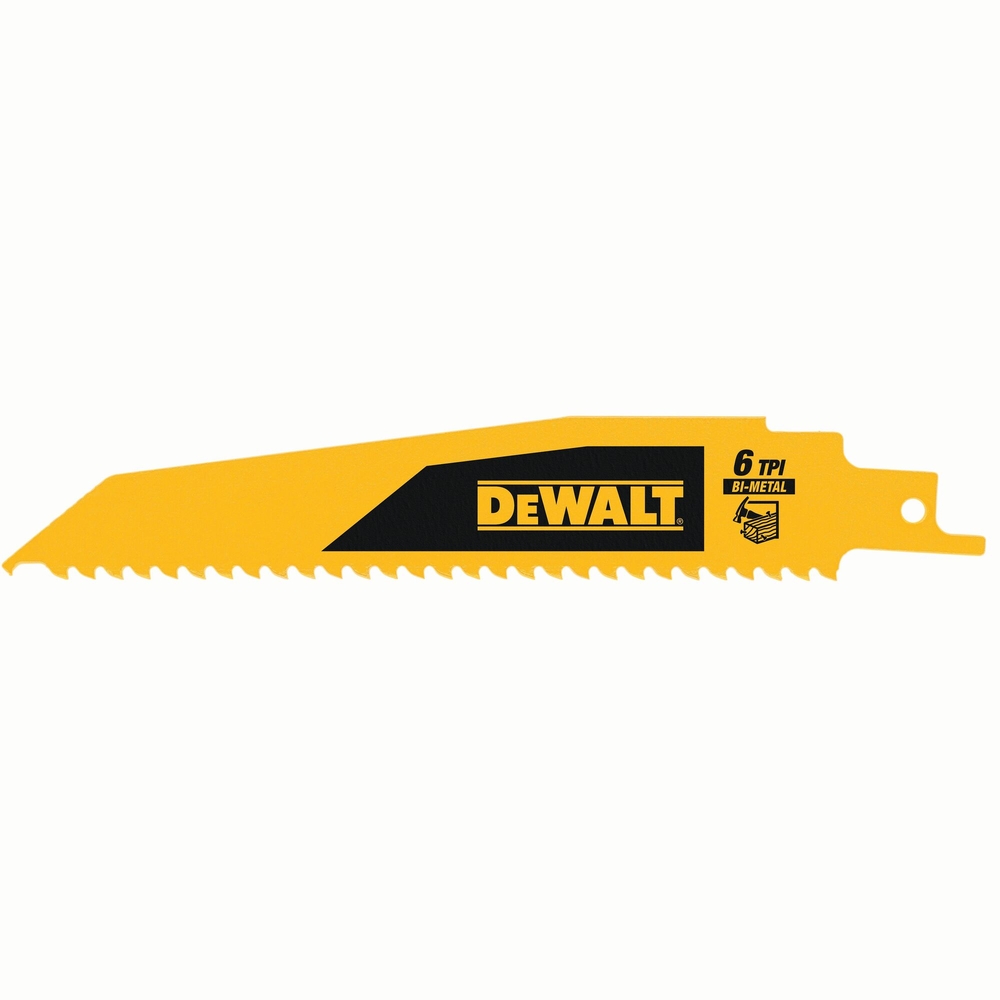 Lame de scie sabre démolition pour le bois 152 mm / 6TPI - DT90380-QZ - DEWALT