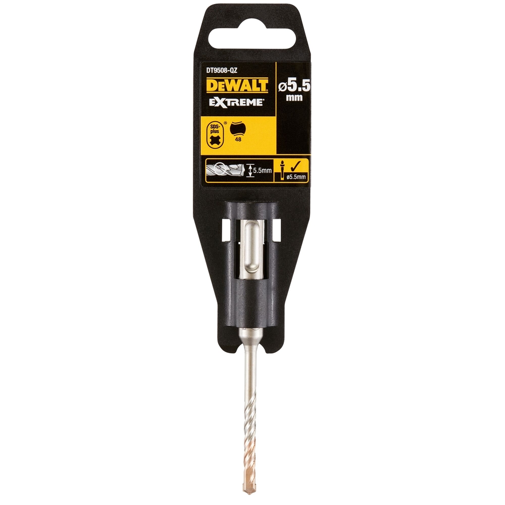 Foret béton SDS-Plus carbure Extreme 2 taillants 5,5 x 50 x 110 mm - DT9508-QZ - DEWALT