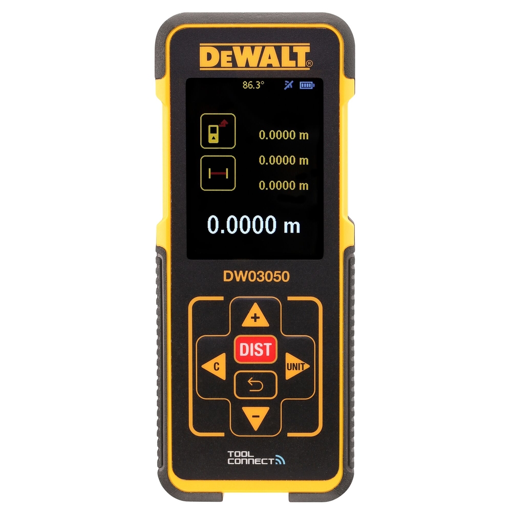 Mesure laser 50 m Bluetooth - étui, 3 piles AAA - DW03050-XJ - DEWALT