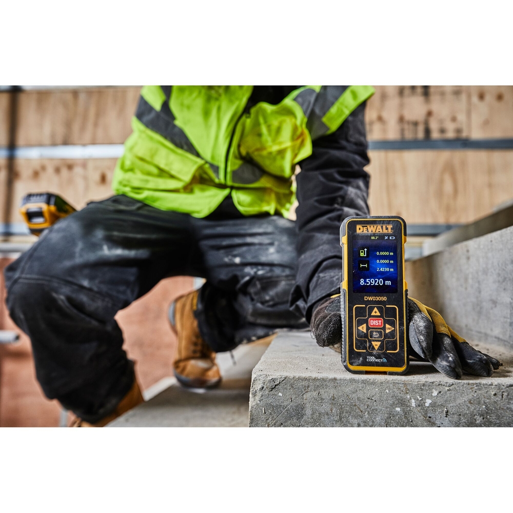 Mesure laser 50 m Bluetooth - étui, 3 piles AAA - DW03050-XJ - DEWALT