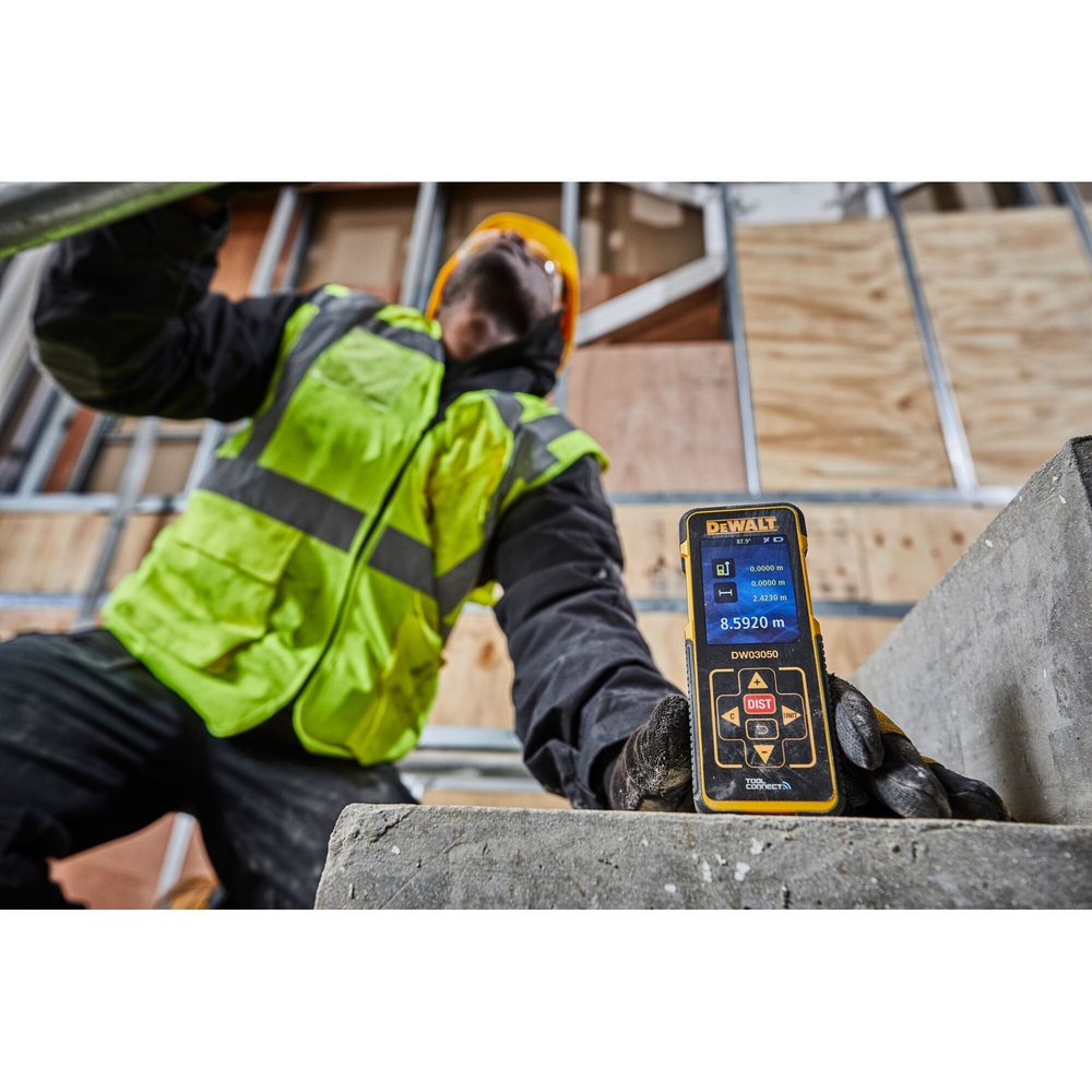 Mesure laser 50 m Bluetooth - étui, 3 piles AAA - DW03050-XJ - DEWALT