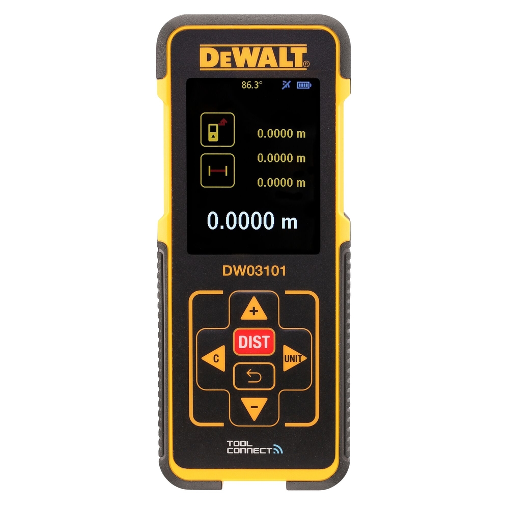 Mesure laser 100 m Bluetooth - étui, 3 piles AAA - DW03101-XJ - DEWALT