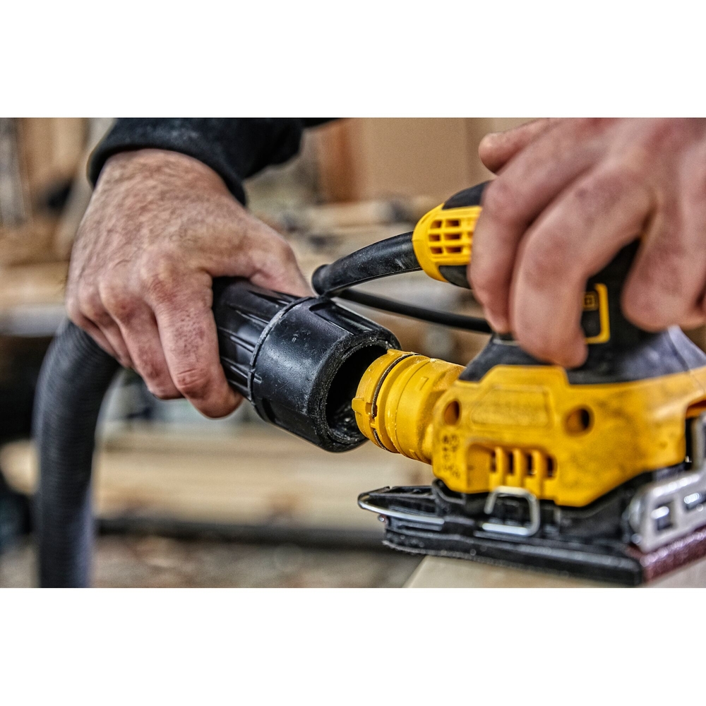 Ponceuse vibrante 1/4 de feuille 230 W - sac à poussière avec adaptateur d'aspi. - DWE6411-QS - DEWALT