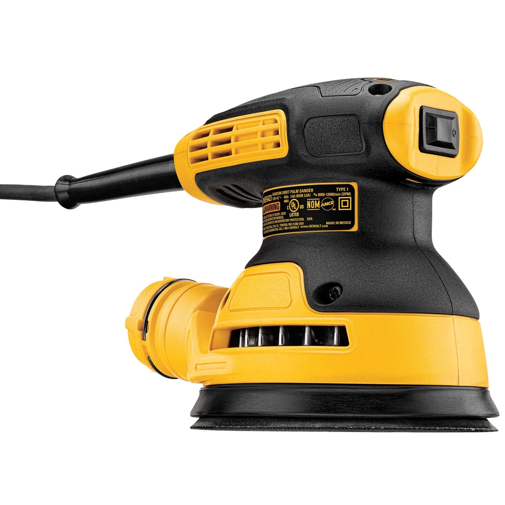 Ponceuse excentrique 280 W 125 mm - sac à poussière + adaptateur aspirateur - DWE6423-QS - DEWALT