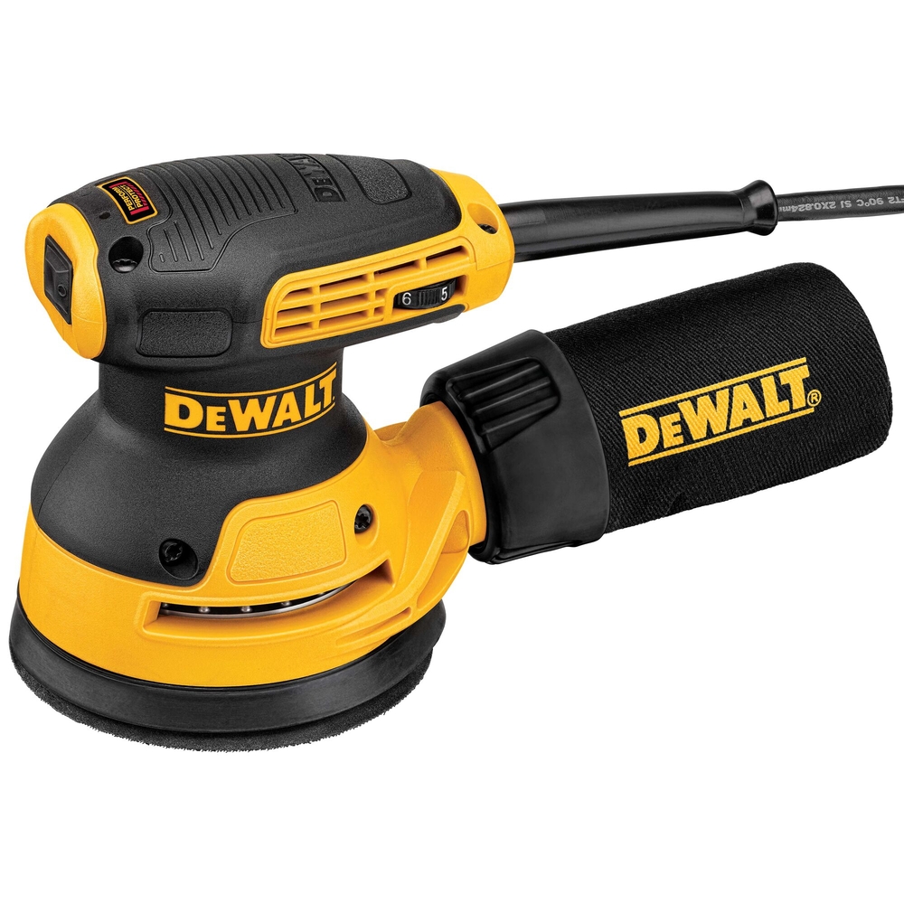 Ponceuse excentrique 280 W 125 mm - sac à poussière + adaptateur aspirateur - DWE6423-QS - DEWALT