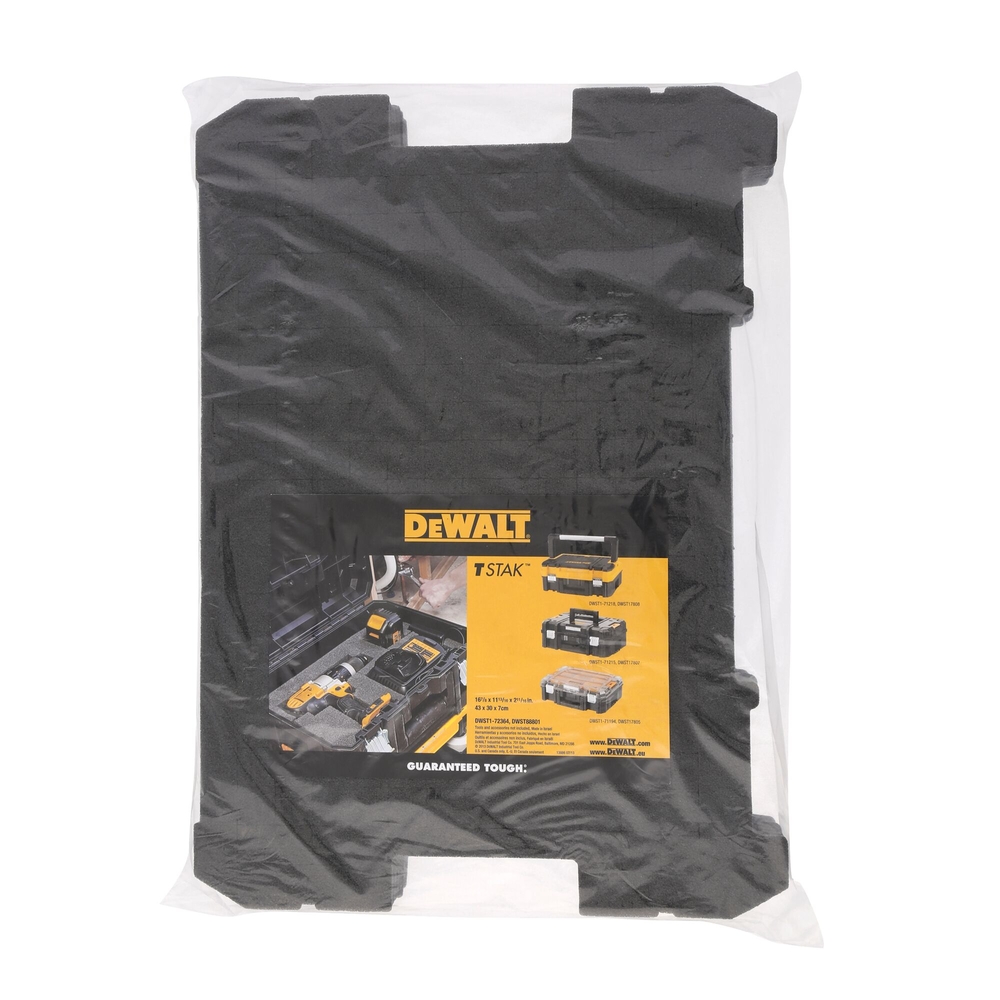 Plateau mousse pour coffrets TSTAK - DWST1-72364 - DEWALT