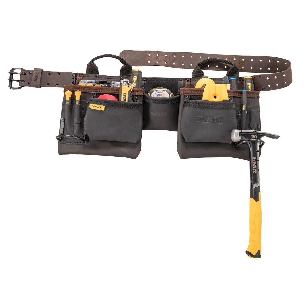 Ceinture cuir porte-outils renforcée – 11 poches  - DWST50112-1 - DEWALT