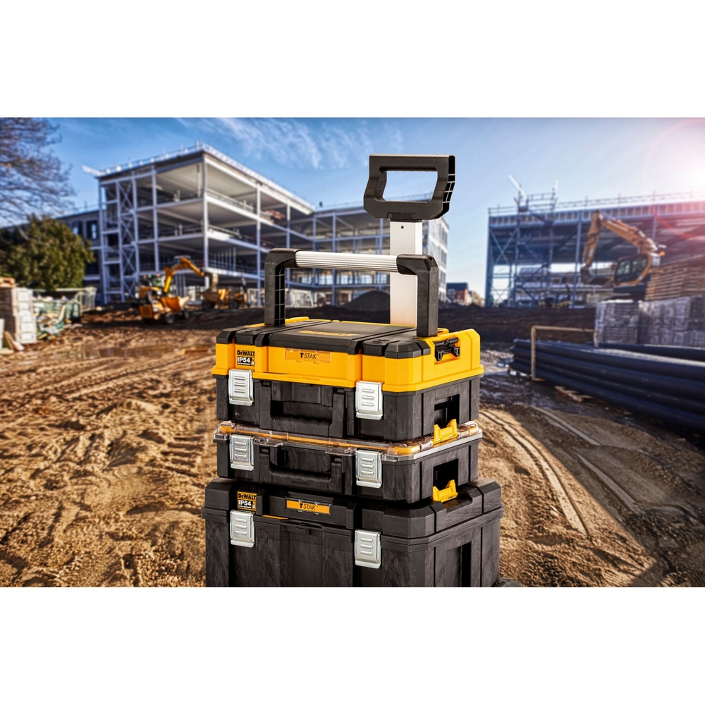 Coffret TSTAK IP54 - petite contenance avec organiseur et longue poignée - DWST83344-1 - DEWALT