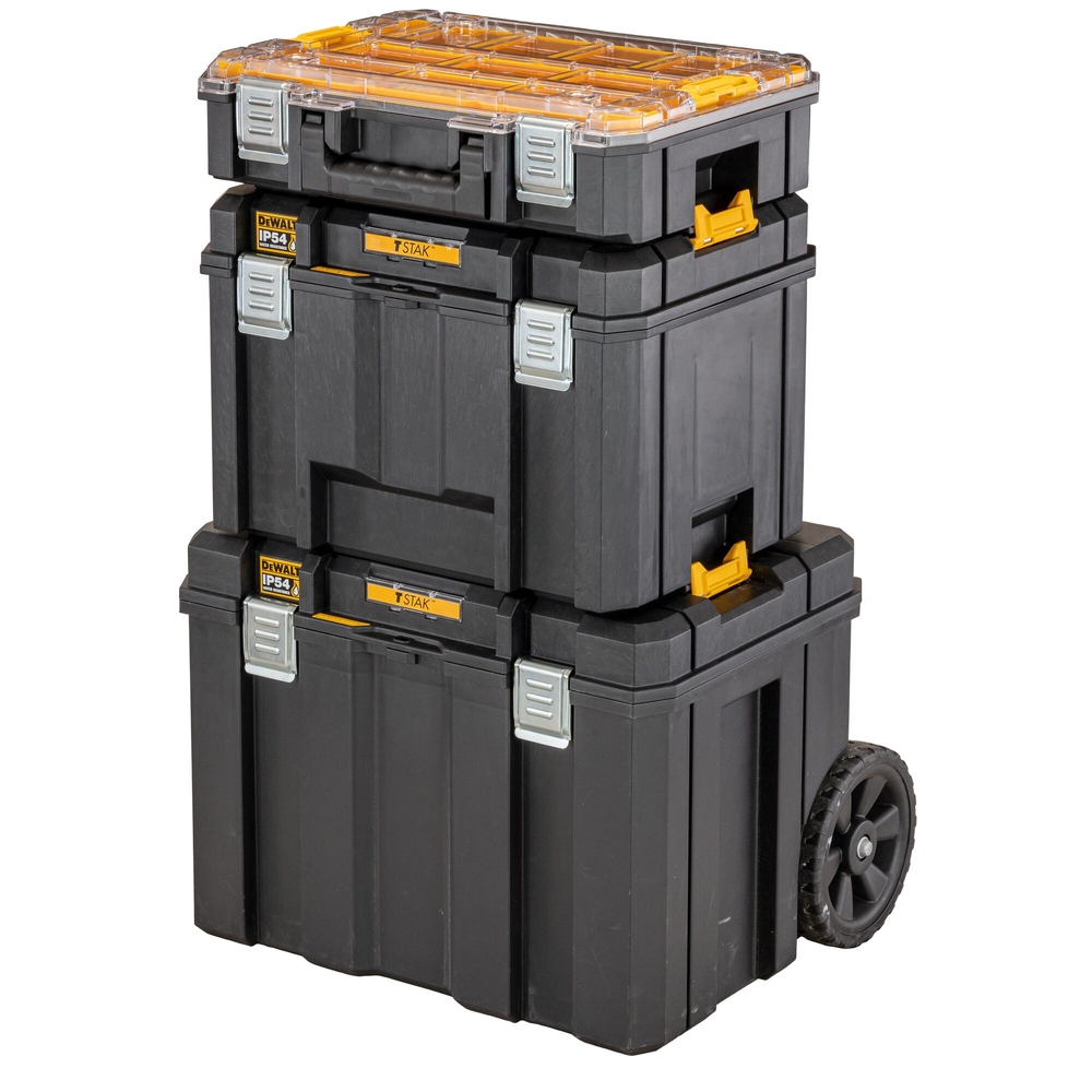 Coffret TSTAK IP54 - grande contenance mobile avec poignée télescopique - DWST83347-1 - DEWALT