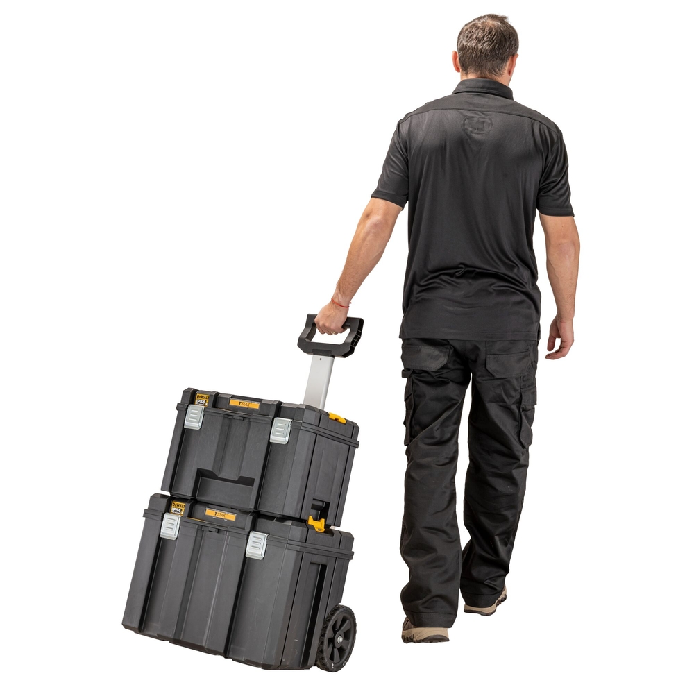 Coffret TSTAK IP54 - grande contenance mobile avec poignée télescopique - DWST83347-1 - DEWALT