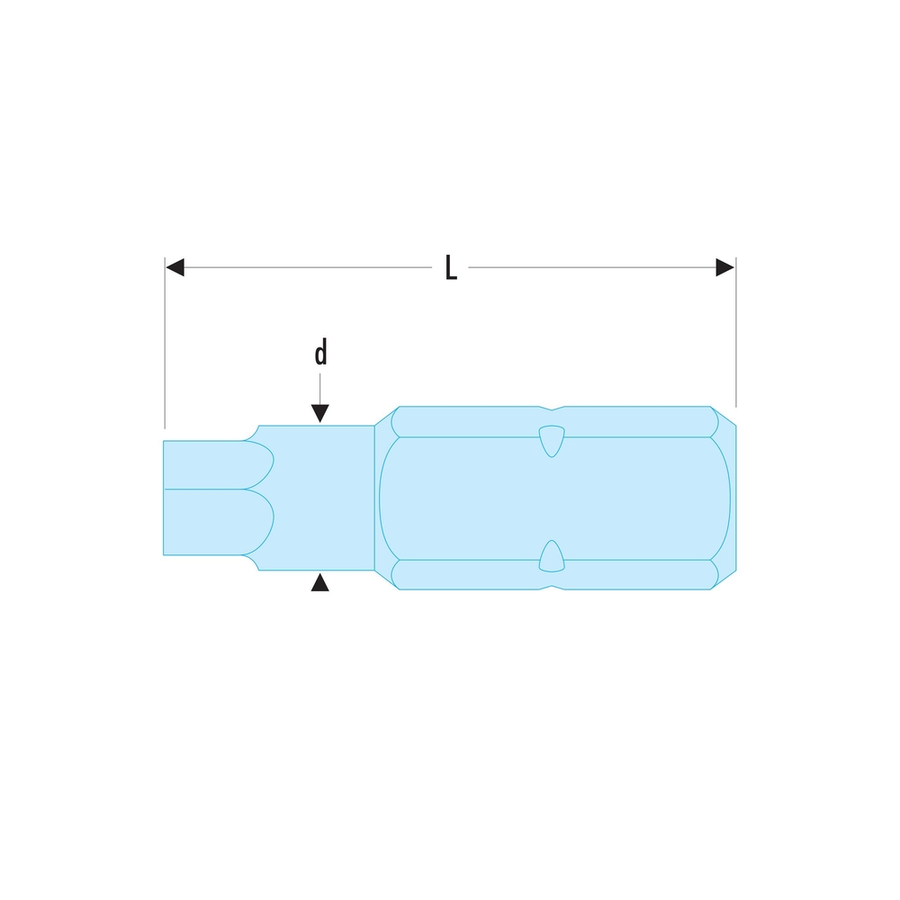 Embouts standard série 1 pour vis 6 pans creux métriques - Par 10 - FACOM - EH.103