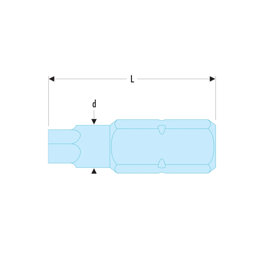 Embouts de vissage vis 6 pans fraisé série 1 métrique 7 mm - Par 10 - FACOM - EH.107