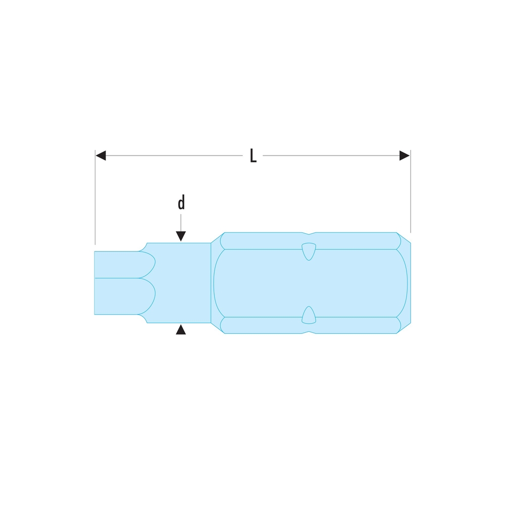 Embouts de vissage pour vis 6 pans fraisé série 2 métrique 8 mm - Par 10 - FACOM - EH.208
