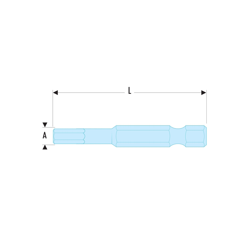 Embouts de vissage vis 6 pans fraisé série 6 métrique 5 mm - Par 5 - FACOM - EH.605