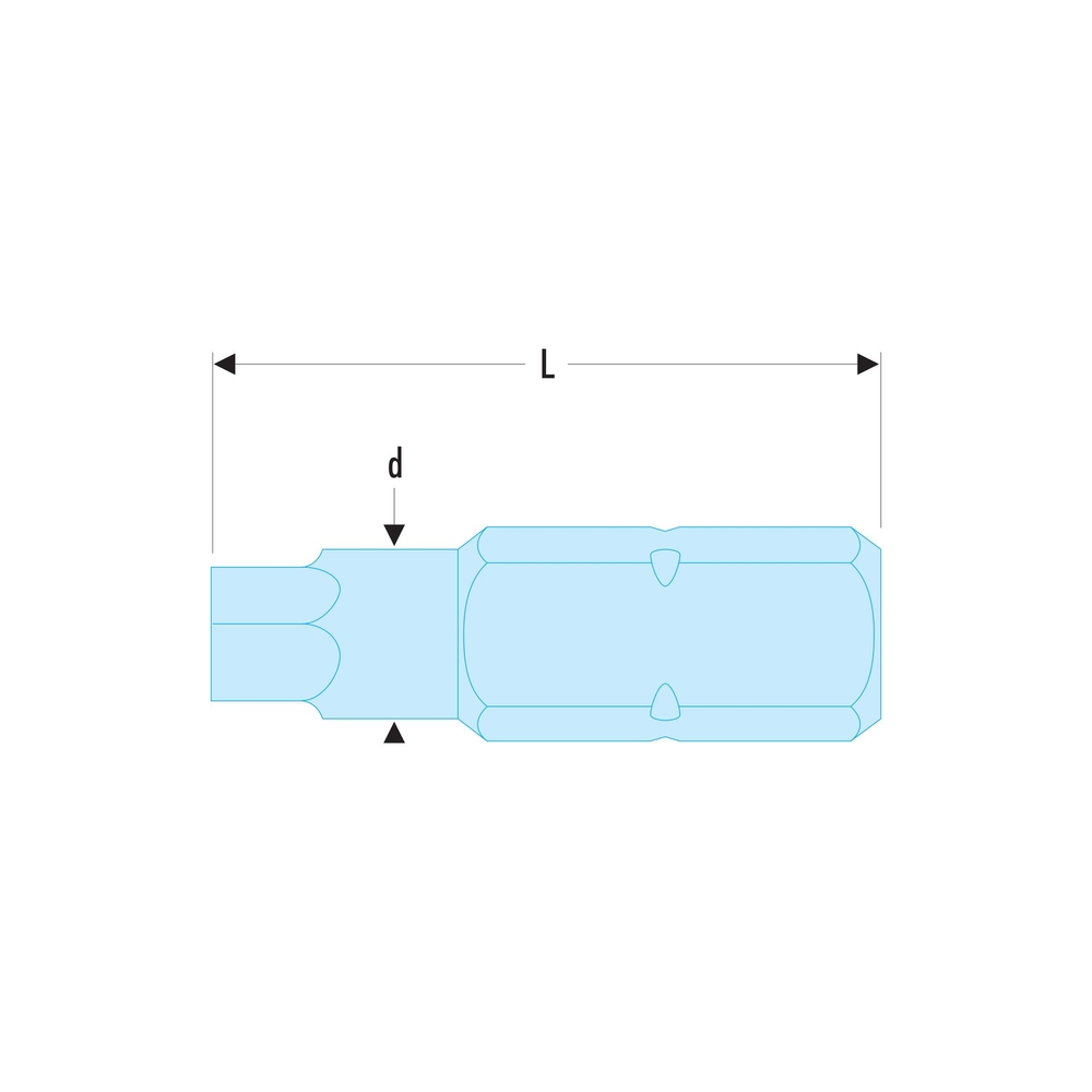 Embouts impact série 2 pour vis Pozidriv PZ2 - Par 10 - FACOM - END.202