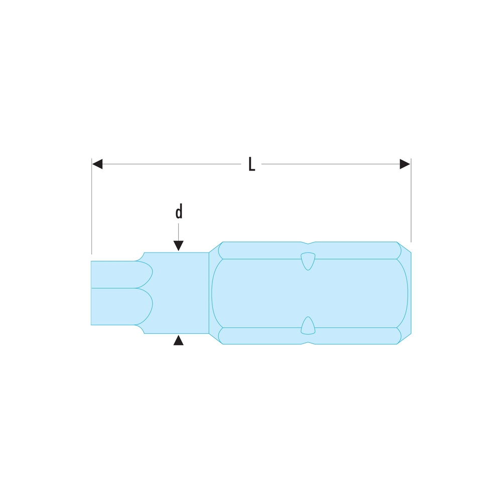 Embouts impact série 2 pour vis Pozidriv PZ4 - Par 10 - FACOM - END.204