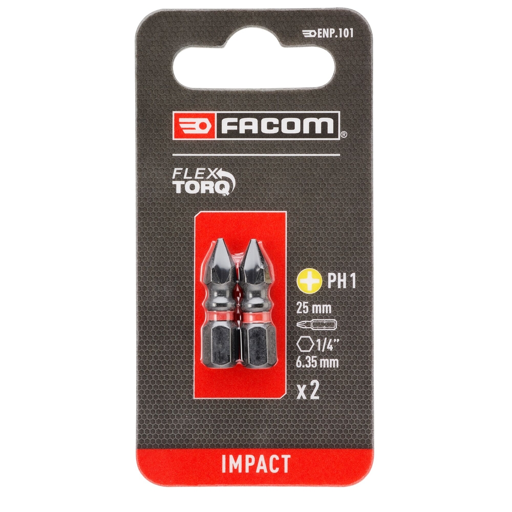 2 embouts 25 mm PH1 impact - FACOM - ENP.101