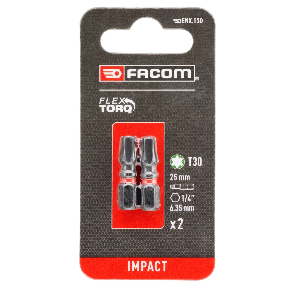 2 embouts 25 mm Torx T30 impact - FACOM - ENX.130