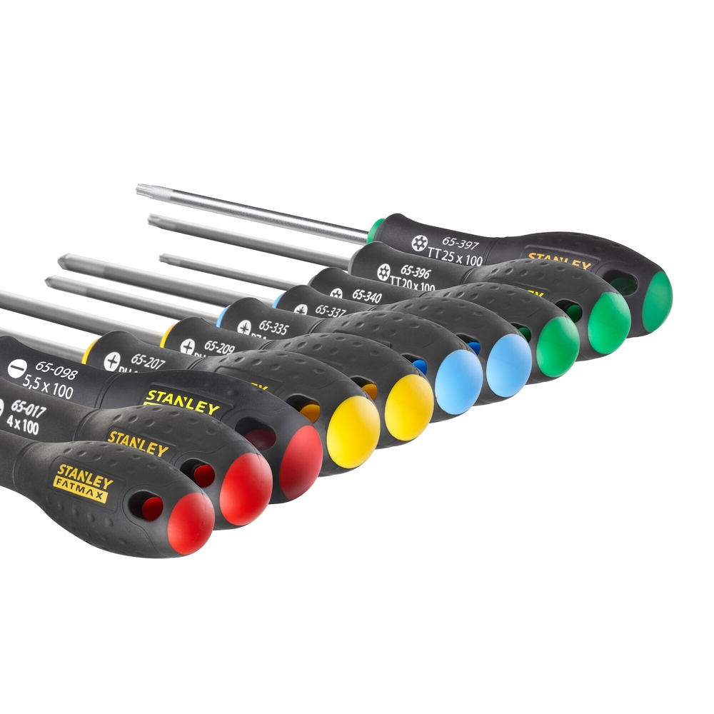 Tournevis d'électricien + mécanicien + Phillips + Pozidriv + Torx - 10 pièces - FMHT0-62128 - STANLEY FATMAX