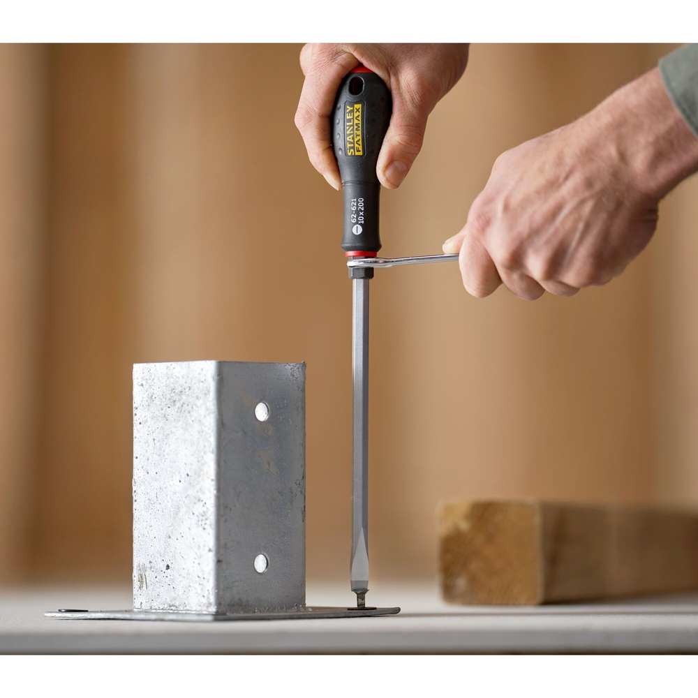 Tournevis mécanicien 10 x 200 x 1,6 mm avec écrou 6 pans - Fatmax  - FMHT0-62621 - STANLEY FATMAX