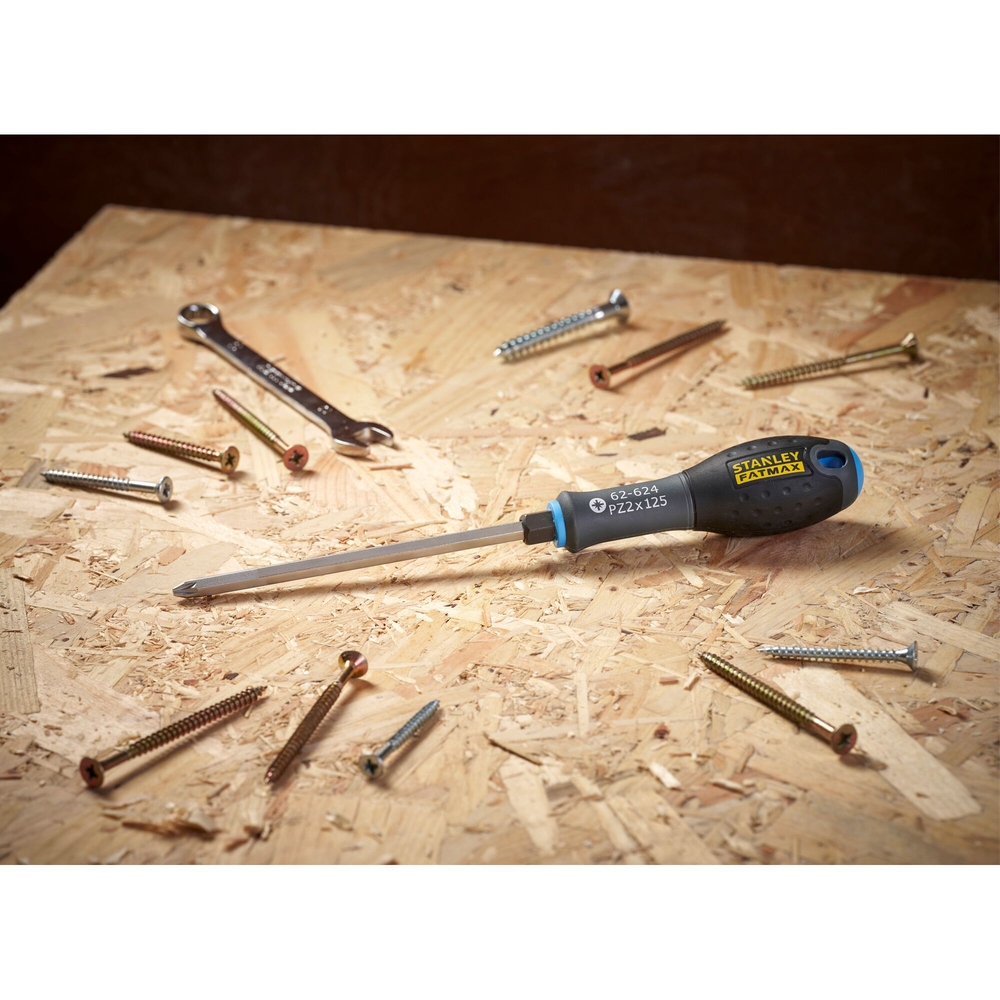 Tournevis Pozidriv PZ 2 x 125 mm avec écrou 6 pans - Fatmax  - FMHT0-62624 - STANLEY FATMAX
