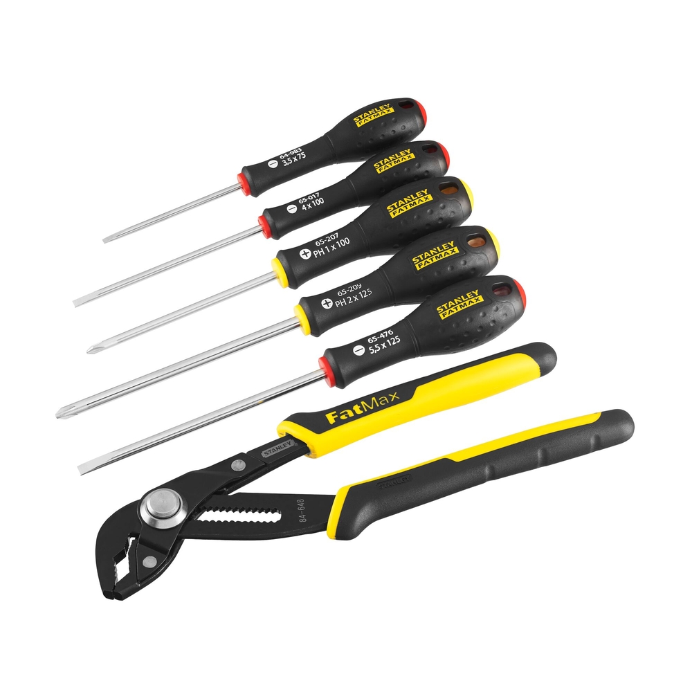 Pince multiprise verrouillage 250mm + tournevis d'électricien + Phillips - 6 pcs - FMHT0-62639 - STANLEY FATMAX