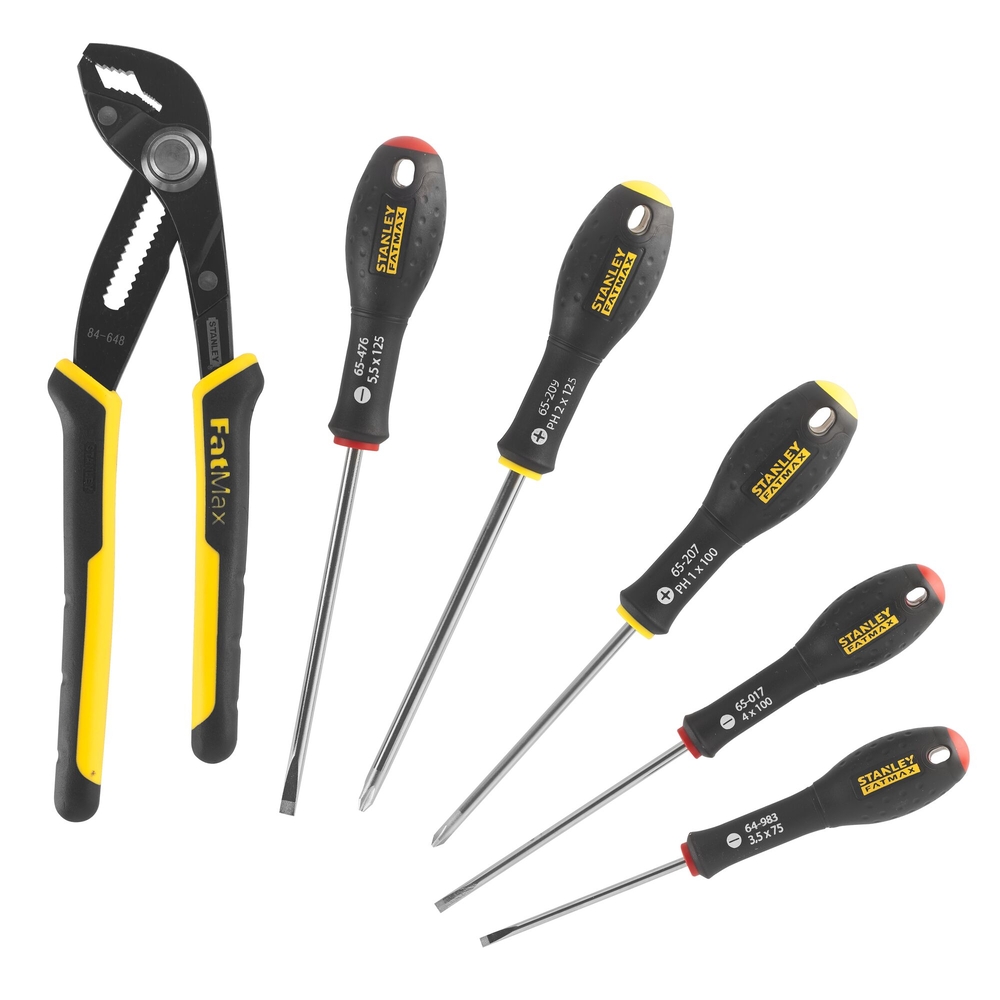 Pince multiprise verrouillage 250mm + tournevis d'électricien + Phillips - 6 pcs - FMHT0-62639 - STANLEY FATMAX