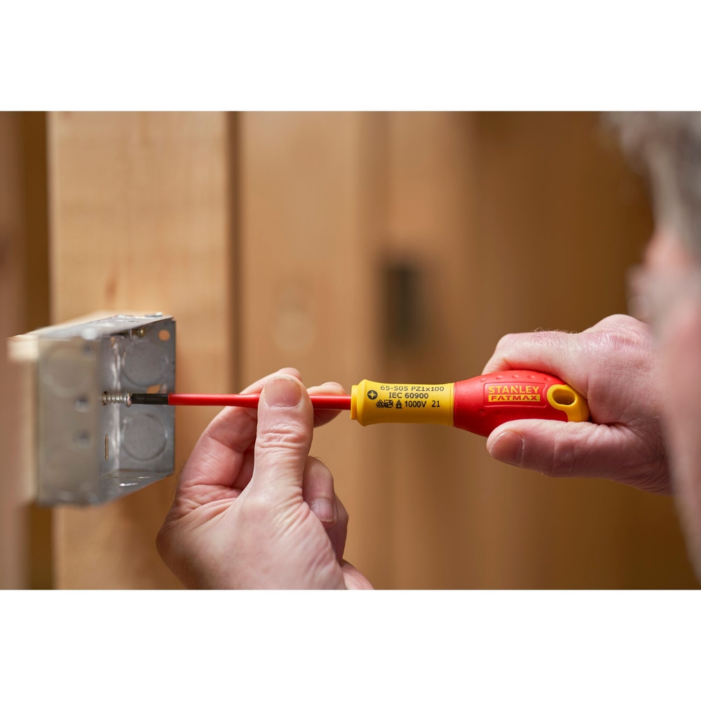 Tournevis borniers isolés 1000 V PZ1 x 100 mm et PZ2 x 125 mm - jeu de 2 pièces - FMHT0-62649 - STANLEY FATMAX