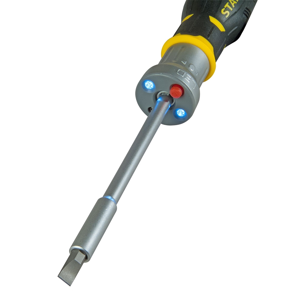 Big tournevis porte-embouts à cliquet + LED + 12 embouts + râtelier - FMHT0-62689 - STANLEY FATMAX
