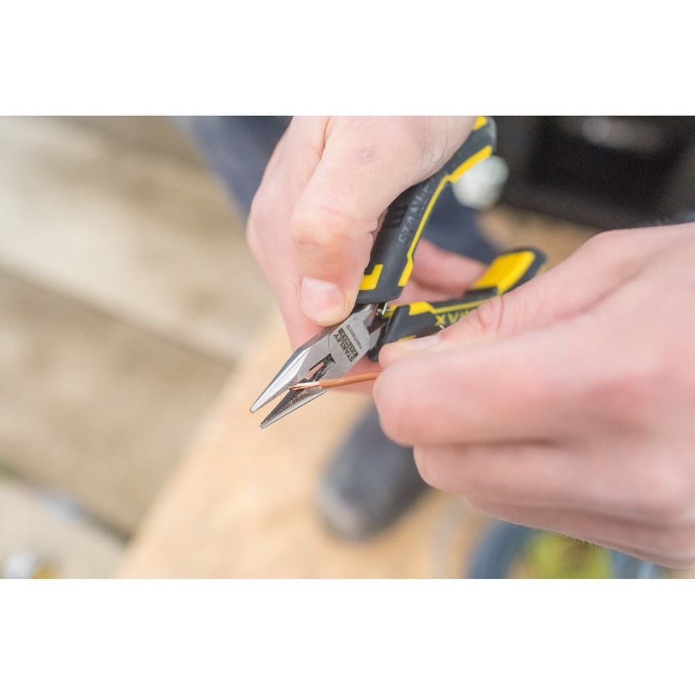 Mini pince à becs 1/2 ronds longs 120 mm - Fatmax - FMHT0-80517 - STANLEY FATMAX