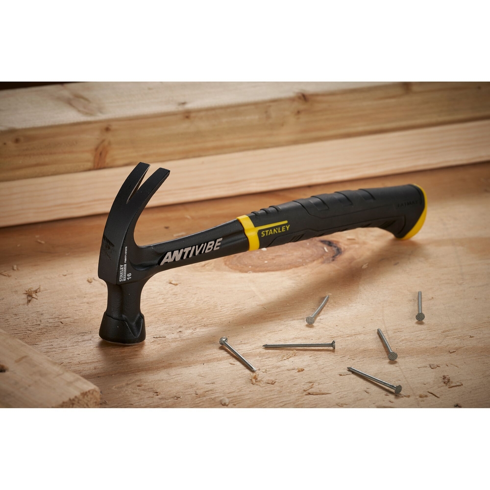 Marteau arrache-clous forgé coudé Antivibe 450 g - Fatmax - FMHT1-51275 - STANLEY FATMAX