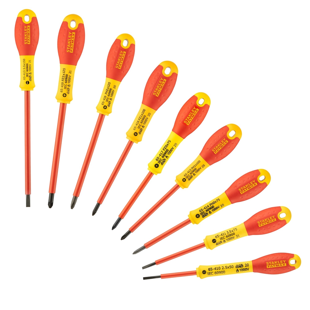 Tournevis isolés 1000 V - jeu de 10 pièces - Fatmax - FMHT62573-0 - STANLEY FATMAX
